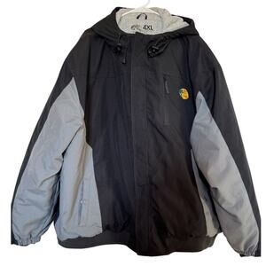 Bass Pro Shops Hooded Insulated Windbreaker Jacket Men’s 4XL Black Gray